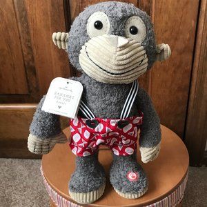 Hallmark "Bananas For You" Gray Sound & Motion Plush Monkey